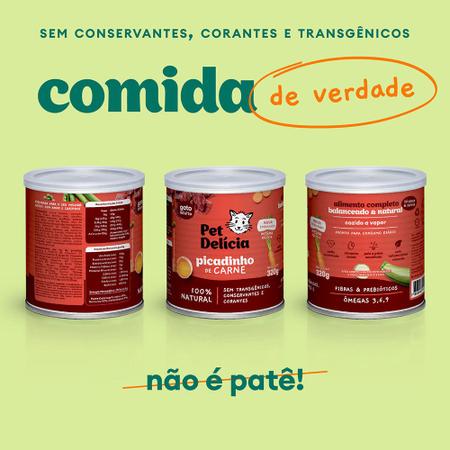 Imagem de Ração Úmida Pet Delícia Gatos Picadinho De Carne - 320g