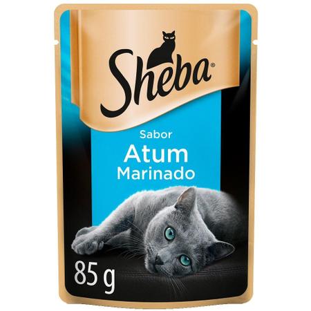 Imagem de Ração Úmida Sheba Sachê Cortes Selecionados Sabor Atum Marinado para Gatos Adultos - 85 g