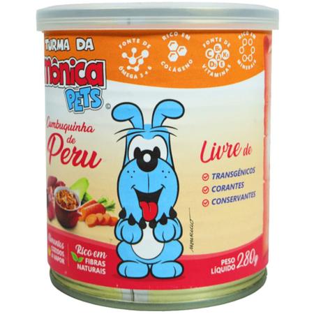 Imagem de Ração Úmida Turma da Mônica Pets Cumbuquinha de Peru 280g Para Cães Adultos Kit 3 un