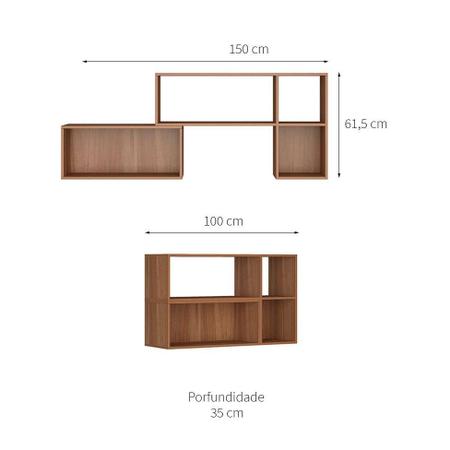 Imagem de Rack Anadia Marrom 100 cm