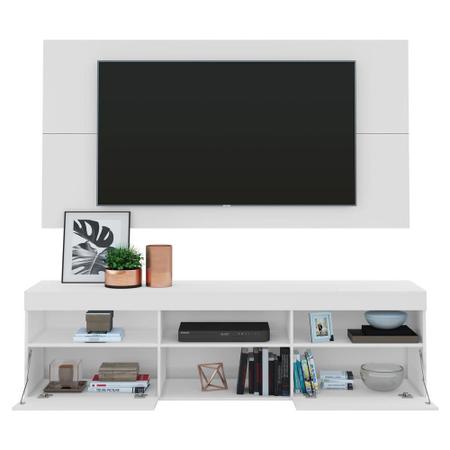 Imagem de Rack com Painel e Suporte para TV para TV até 65" Flórida Multimóveis  Branco