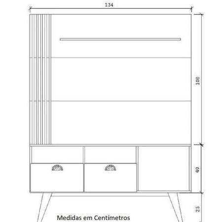 Imagem de Rack com Painel para TV até 50 Polegadas Music Estilare