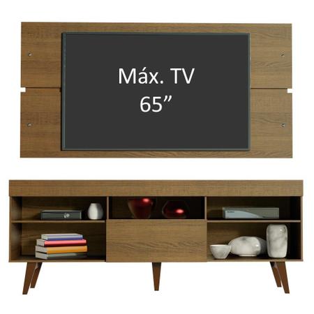 Imagem de Rack com Painel para TV até 65 Polegadas Madesa Miami com Pés - Rustic