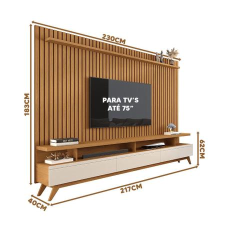 Imagem de Rack com painel para TV até 75 polegadas - Off White