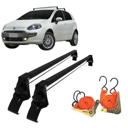 Imagem de Rack De Teto Fiat Punto 4 Portas 08 A 17 + 2 Cintas Catraca