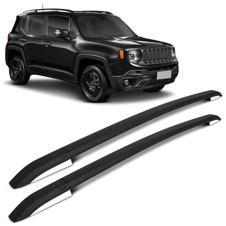 Imagem de Rack de Teto Longarina Jeep Renegade 2015 2016 2017 2018 2019 2020 2021 2022 PCD Preto