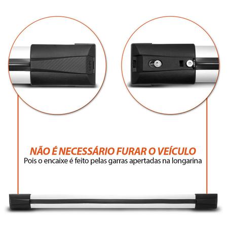 Imagem de Rack de Teto Travessa Larga Hyundai iX35 2010 A 2022 Preto Prata 45Kg