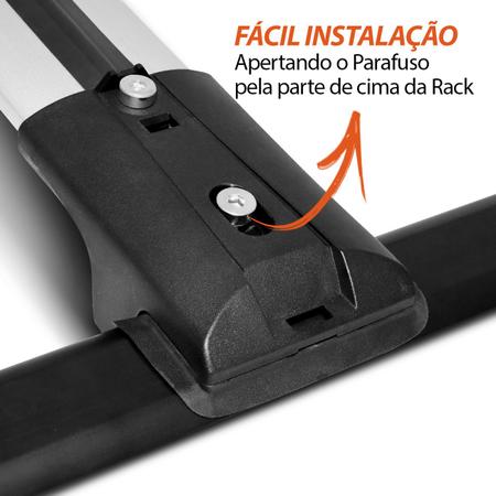 Imagem de Rack de Teto Travessa Larga Hyundai iX35 2010 A 2022 Preto Prata 45Kg