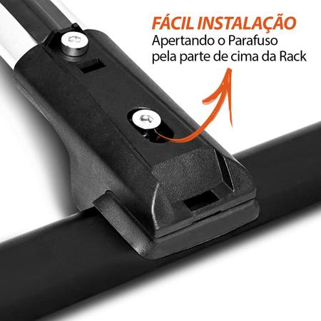 Imagem de Rack de Teto Travessa Slim Megane Grand Tour 2006 A 2022 Preto Prata 45Kg