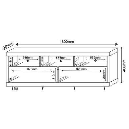 Imagem de Rack Fusion Ameixa Negra 180 cm