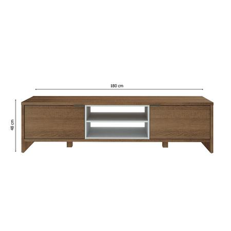 Imagem de Rack Metz Rustic e Branco 180 cm