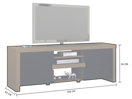 Imagem de Rack para TV 60” Florence 2 Portas 