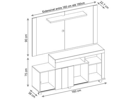 Imagem de Rack para TV até 50” 1 Porta de Correr