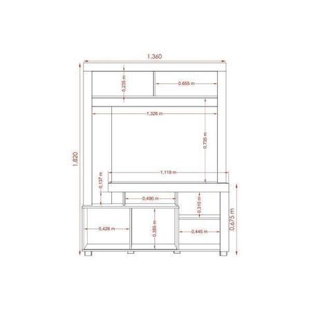 Imagem de Rack para TV até 50 Polegadas 1 Porta Flavia Madetec