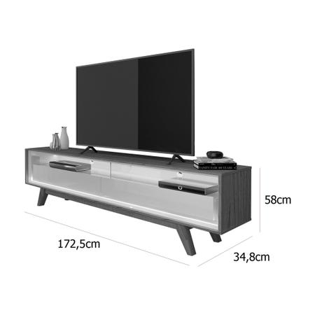 Imagem de Rack Requinte 172cm para TV até 65 Polegadas com LED 2 Gavetas Gelius Naturale Off White