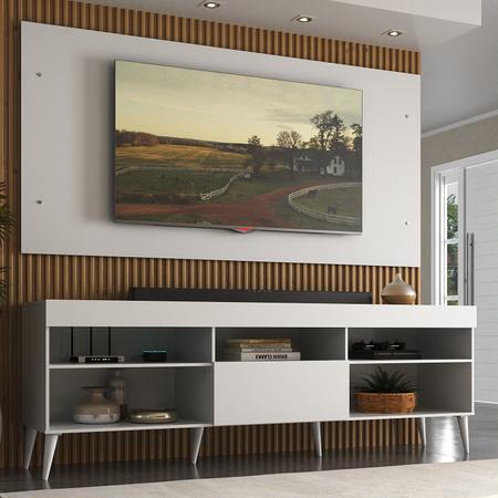 Imagem de Rack Retrô com Painel para TV até 55 Polegadas e 1 Porta Espresso Móveis
