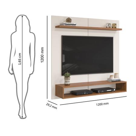 Rack Bancada p/TV até 50 Pol Dili c/ Nichos e Rodízios 120cm - DJ