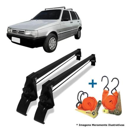 Imagem de Rack Teto + 2 Cintas Fiat Uno Fire Mille 4 Portas Ano 1984