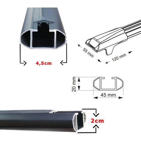 Imagem de Rack Travessa Teto Prata Sandero Stepway E Gm Captiva Prata