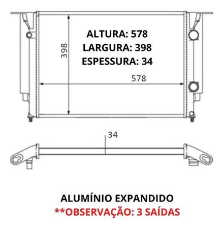 Imagem de Radiador Agua Fiat Stilo 2003 Ate 2011 Com Ar Condicionado