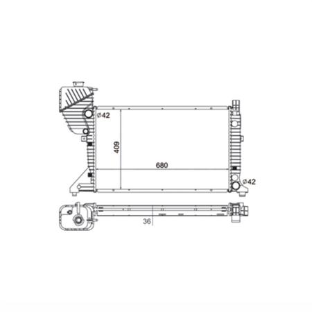 Imagem de Radiador Mercedes Sprinter 311 313 314 2.2 Com Ar / Sem Ar 2001 a 2016 Reach