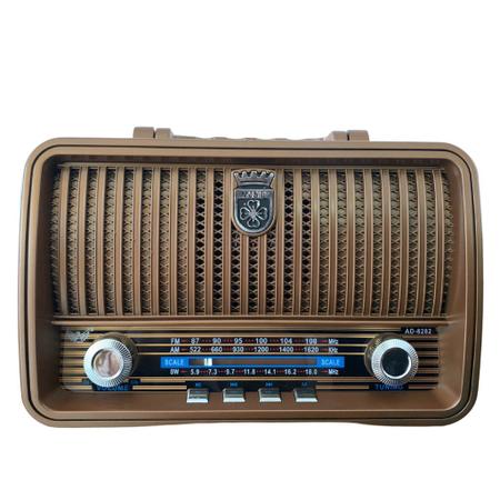 Imagem de Rádio Am Fm Bluetooth Usb Retro Vintage Ad8282