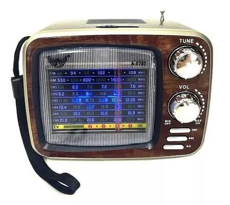 Imagem de Rádio Am/Fm Com Bluetooth Alto-Falante Parece Tv Antiga Top