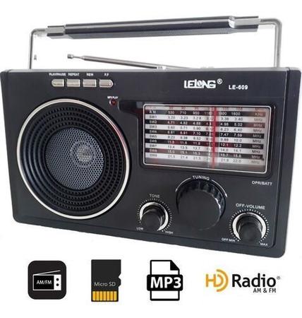 Imagem de Rádio am/fm ondas curtas bivolt usb bateria recarregável