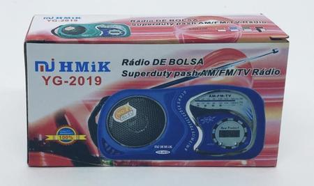 Imagem de Rádio AM/FM Portátil Com Relógio Digital YG-2019 - PRETO