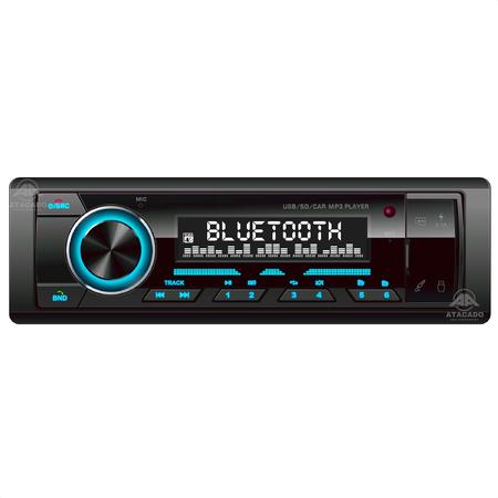 Imagem de Radio Automotivo com Bluetooth USB SD Aparelho de Som MP3 HT-1400 de carro Melhor que Painer