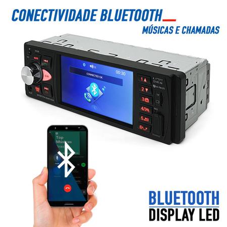 Imagem de Rádio Com Tela 1 Din Fiat Novo Uno Bluetooth Pen Drive Cartão SD Entrada Auxiliar