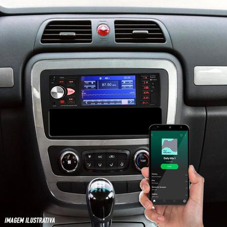 Imagem de Rádio Com Tela 1 Din Fiat Novo Uno Bluetooth Pen Drive Cartão SD Entrada Auxiliar