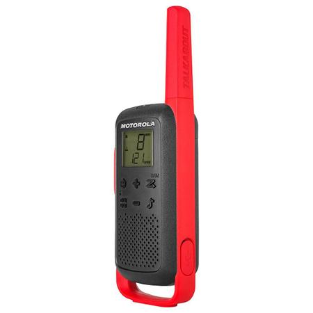 Imagem de Rádio Comunicador Motorola Talkabout T210BR,  32KM 26 Canais, com Conector para Fone de Ouvido, Supressor de Ruído, Vermelho e Preto