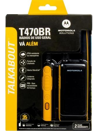 Imagem de Radio Comunicador Walk Talk Talkabout Motorola T470BR Bivolt Original Anatel Garantia NF Alcance até 35km