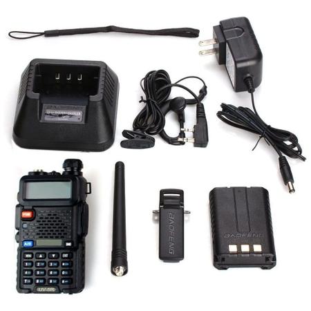 Imagem de Rádio Comunicador Walkie Talkie Ht Dual Band Fone UV-5R