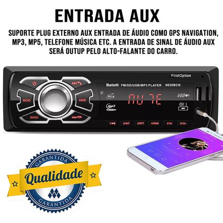 Imagem de radio de carro com blutuf bluetooth aparelho mp3 player Espelhamento Chamadas Usb Sd auto radio Fm