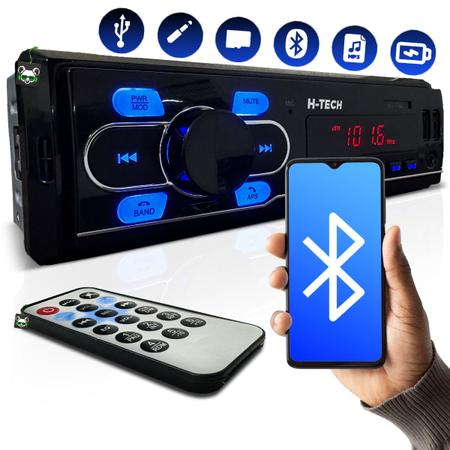 Imagem de Rádio Mp3 Player Som Carro Automotivo Bluetooth Sd USB 1 Din
