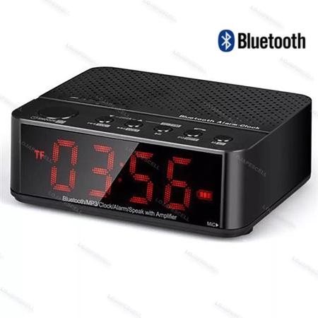 Imagem de Rádio Relógio Digital Despertador Alarme Rádio Fm Bluetooth