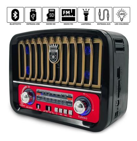 Imagem de Radio Retro Bluetooh Am Fm Sw Sd/Aux/Usb Kapbom Ka-8808