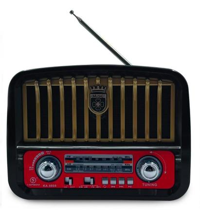 Imagem de Rádio Retro Portátil Am / Fm / Sw Recarregavél Sd/Aux/Usb