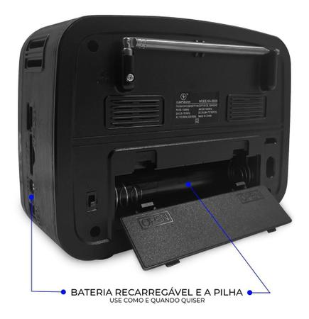 Imagem de Radio Retrô Portatil Bluetooh AM FM SW