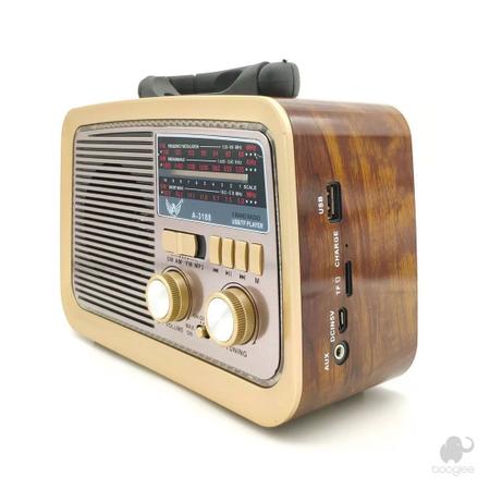 Imagem de Rádio Vintage Retrô AM/FM Bluetooth - Booglee