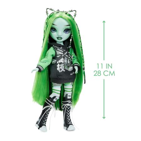 Imagem de Rainbow Vision Shadow High Neon Shadow- Harley Limestone (Neon Green) Posable Fashion Doll. 2 Roupas de Designer para Mix & Match, Acessórios de Banda de Rock Playset, Great Toy Gift Kids 6-12 Anos & Coletor