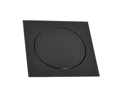 Imagem de Ralo Click Quadrado Banheiro 15 cm Preto Fosco Black Matte