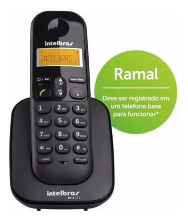 Imagem de Ramal Digital Telefone Intelbras Ts 3111 Sem Fio Preto