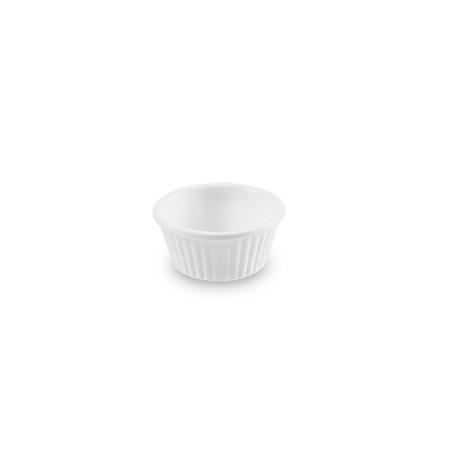 Imagem de Ramekin canelado 30 ml em melamina 5,7 cm branco sauce haus 51901/001