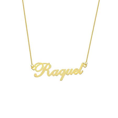 Imagem de Raquel colar de nome folheado a ouro 18k