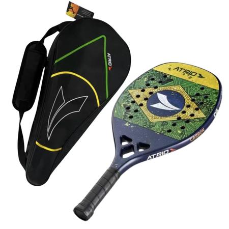 Imagem de Raquete Beach Tennis Profissional + Raqueteira p/ 2 Raquetes