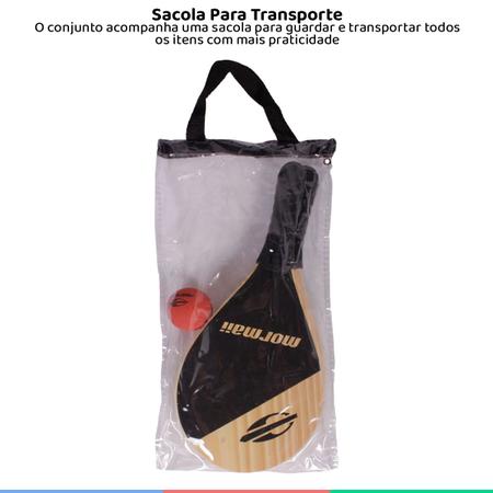 Kit 2 Raquetes Velcro + Bola Esporte Infantil Jogos para Praia Jogos  Infantil