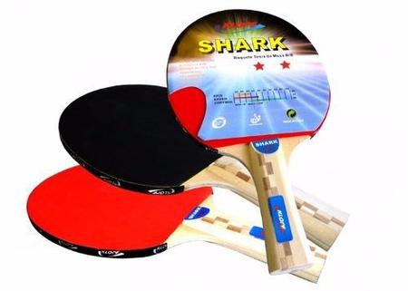 Raquete de tênis de mesa / ping pong 2 estrelas klopf shark ref:70684 –  Loja DF Sinuca